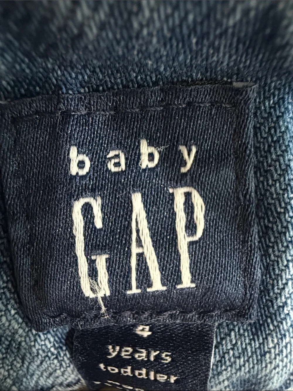 GAP Two-Tone Denim Pinafore Dress - Light & Dark Blue